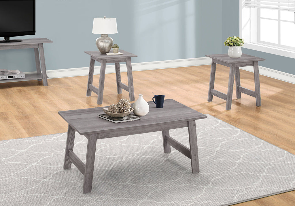 Table Set, Coffee, End, Side, Accent, Living Room Transitional (Set of 3) by Unique Piece Furniture