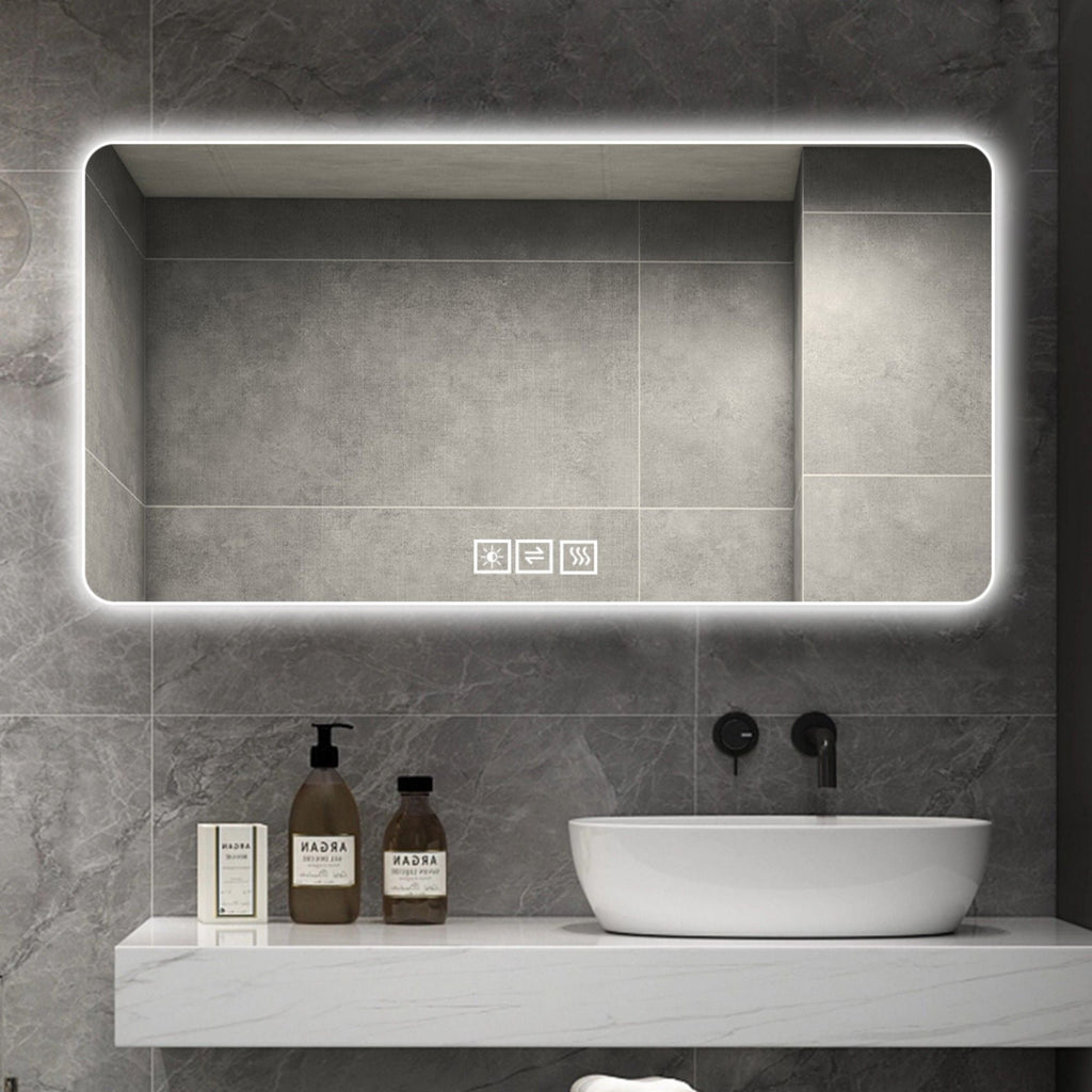 LED Bathroom Mirror With 3 Color Dimmable Backlight by Unique Piece Furniture