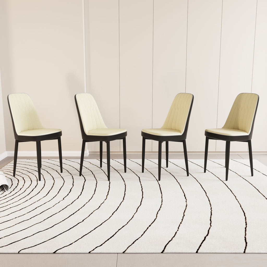 Modern Dining Chair With Cushions And Metal Legs by Unique Piece Furniture