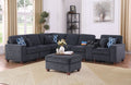 Gina - Sectional Sofa With Ottoman - Black by Unique Piece Furniture