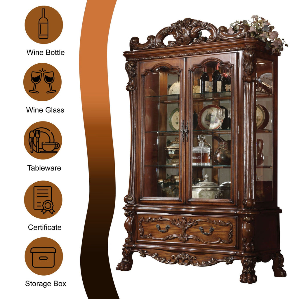 Dresden - Curio - Cherry Oak by Unique Piece Furniture
