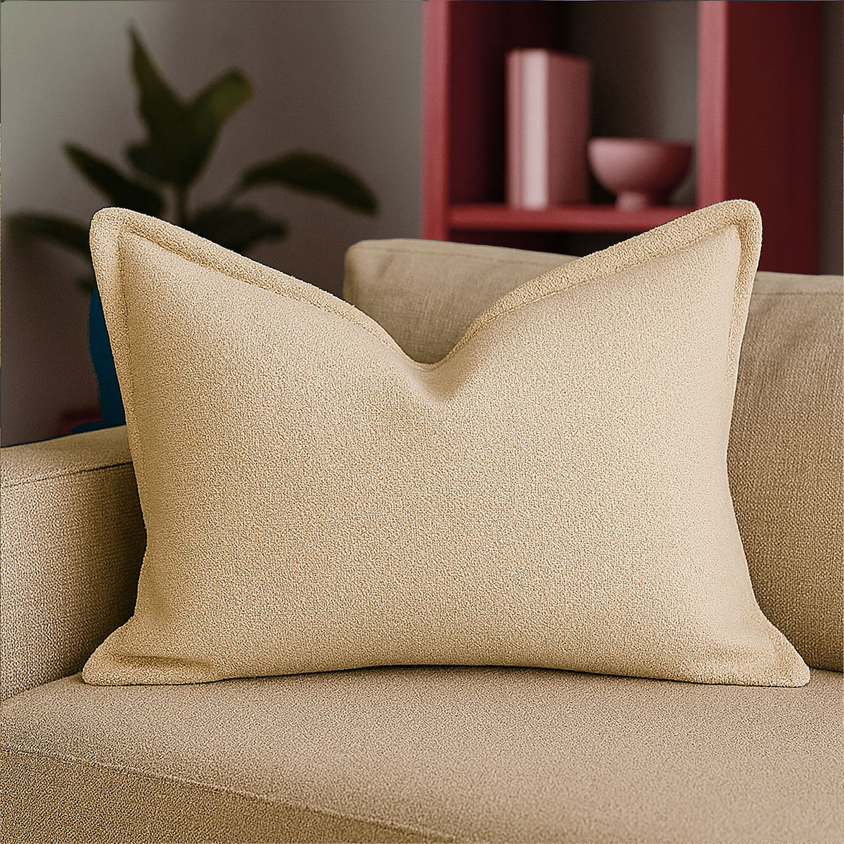 Homey Cozy - Comfort Textured Throw Pillow - Ivory by Unique Piece Furniture