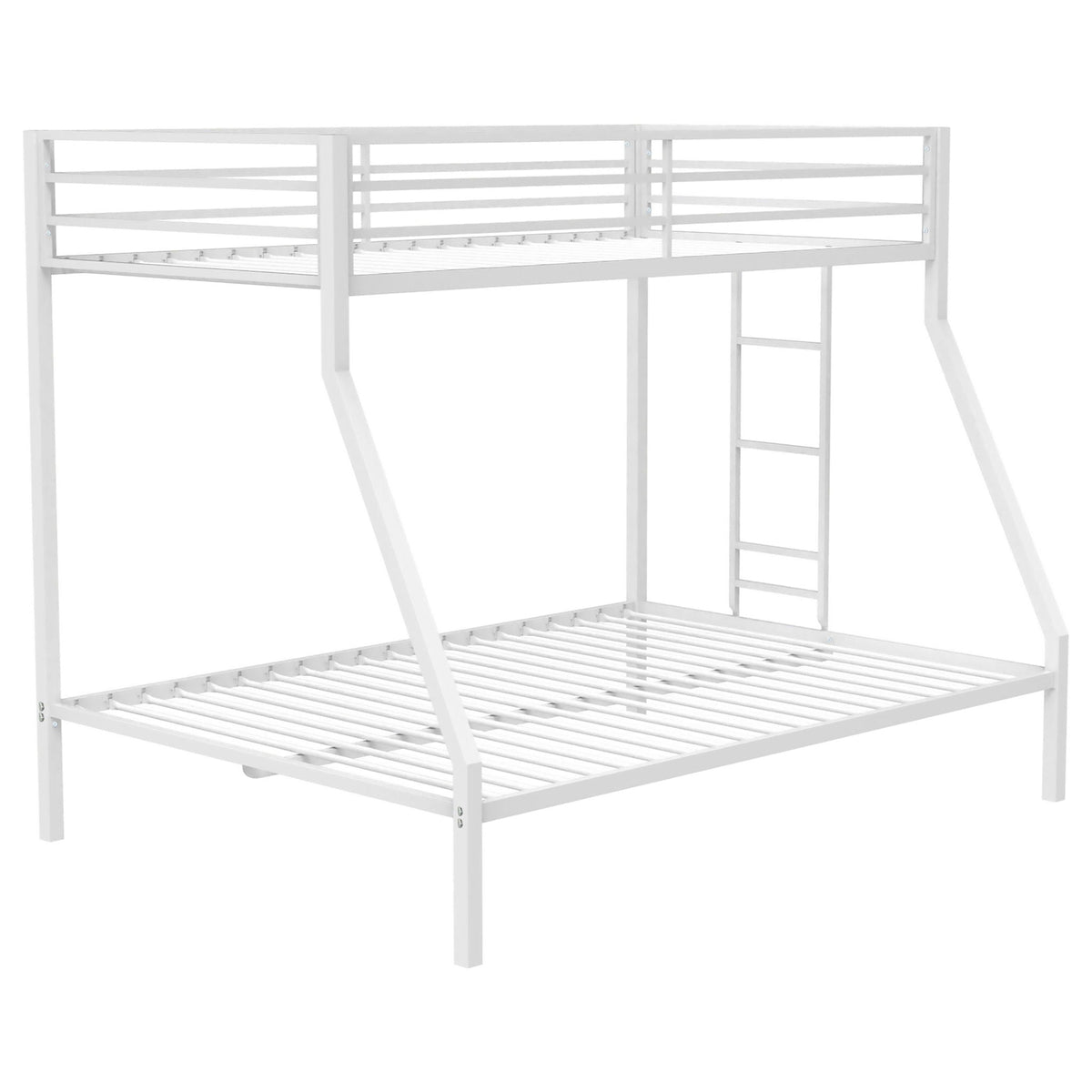 Alevera Metal Twin Over Full Bunk Bed with Ladder White by Unique Piece Furniture