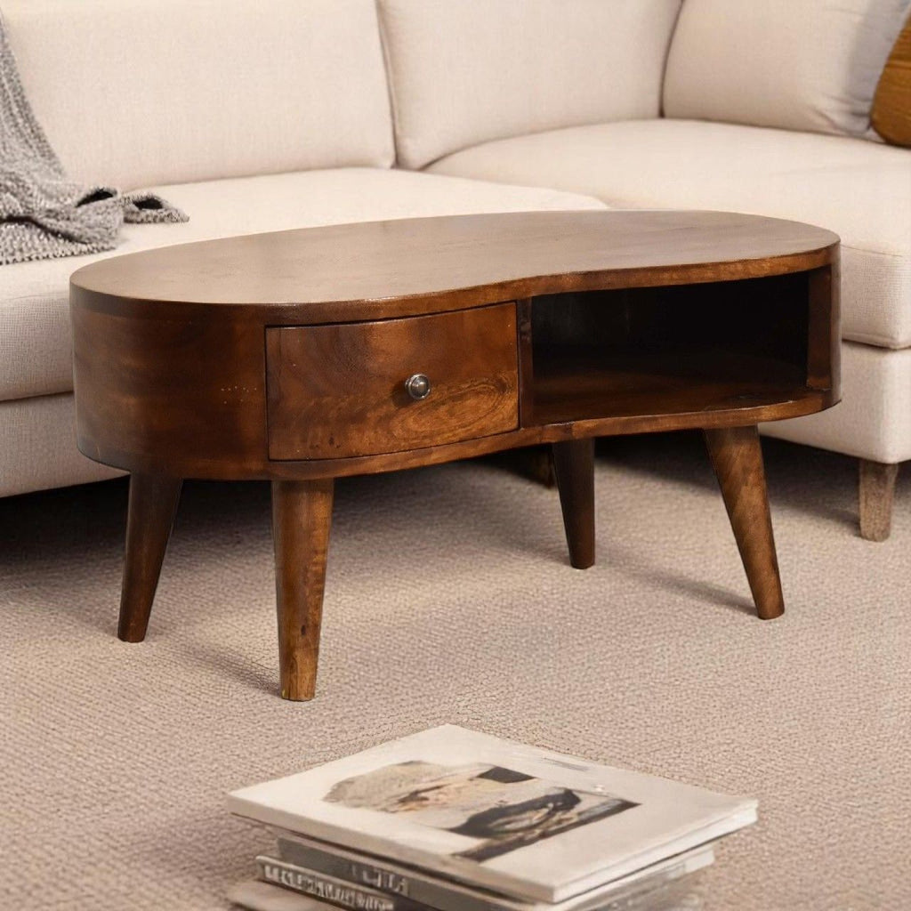 Wave Coffee Table With 1 Drawer by Unique Piece Furniture