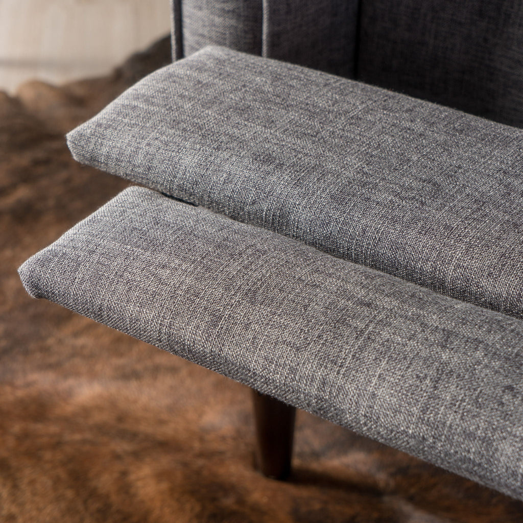 Mid-Century Modern Recliner With Button Tufted Waffle Stitch by Unique Piece Furniture