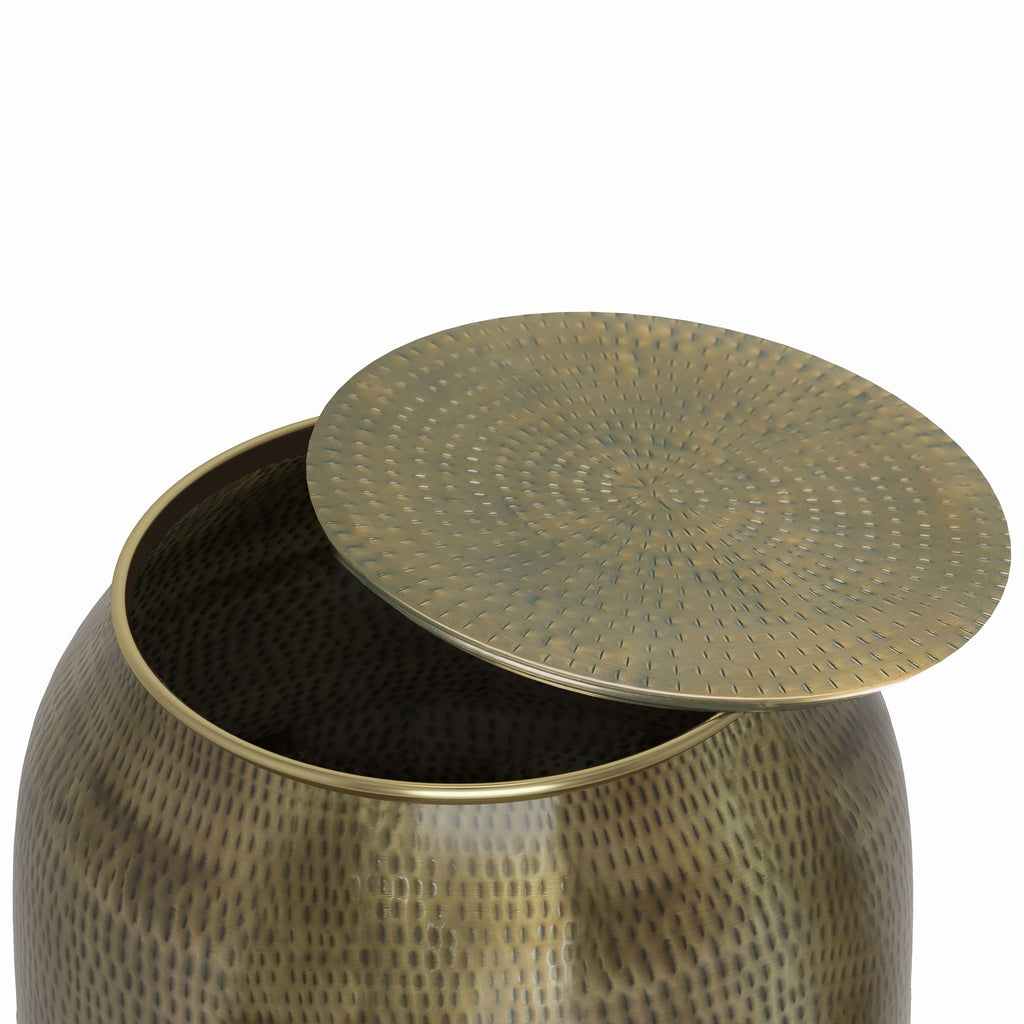 Griffen - Handcrafted Metal Storage Accent Table by Unique Piece Furniture