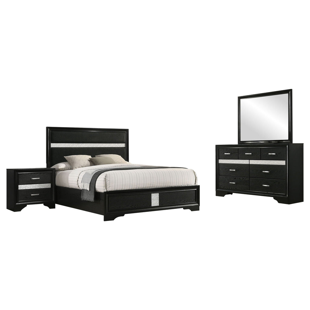 Miranda 4-piece Full Bedroom Set Black by Unique Piece Furniture