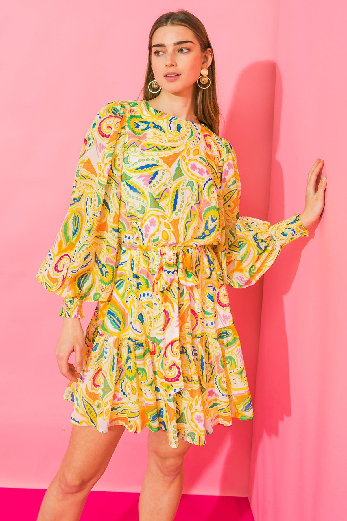 WISH FOR MORE WOVEN MINI DRESS by Flying Tomato