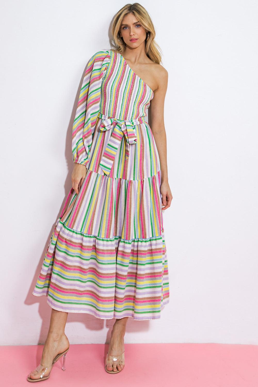 NO MATTER WHERE I GO WOVEN MIDI DRESS by Flying Tomato
