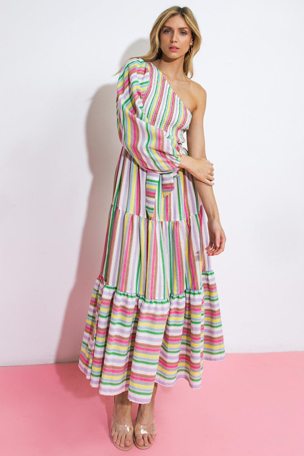 NO MATTER WHERE I GO WOVEN MIDI DRESS by Flying Tomato