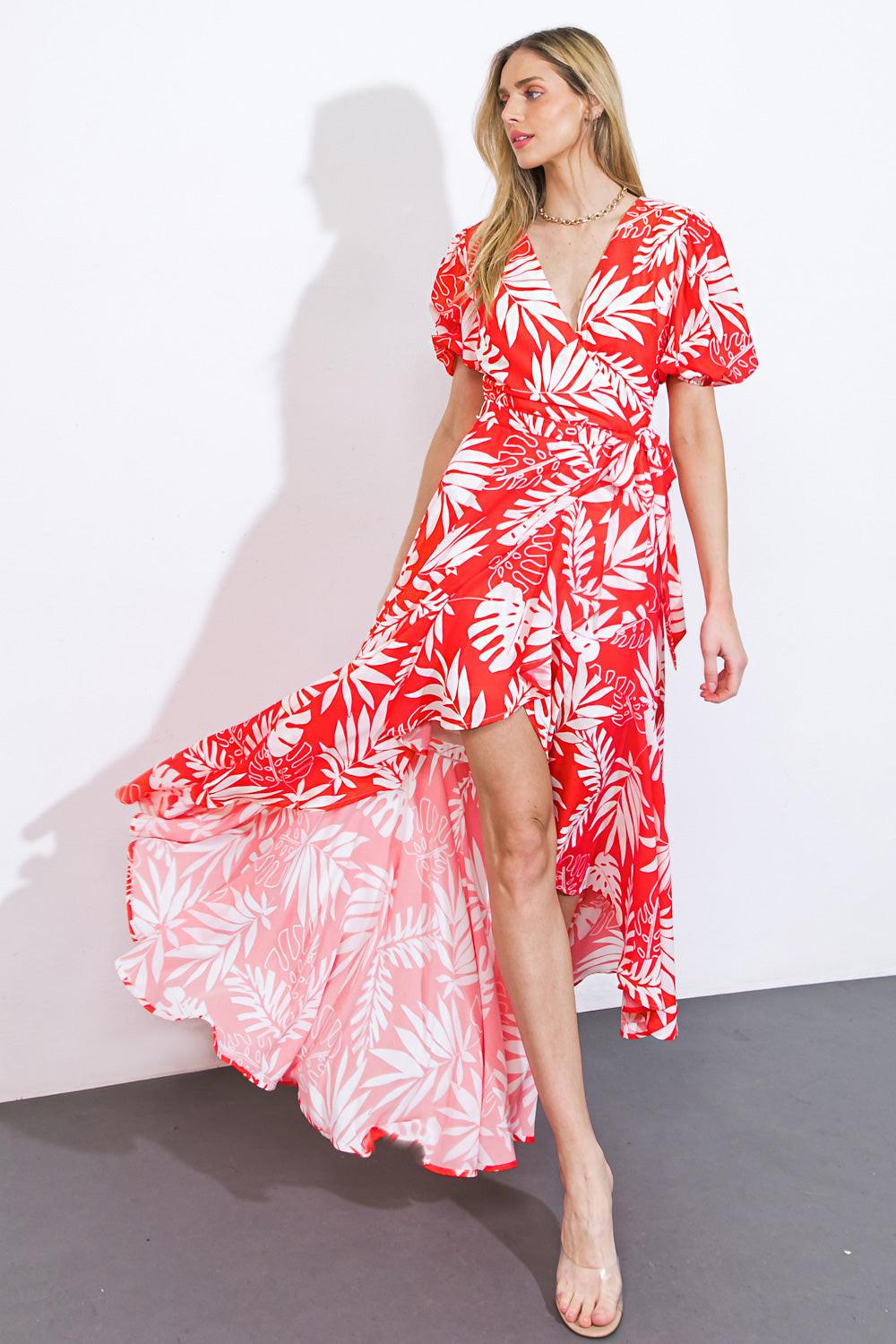 CRAZY IN LOVE WOVEN MIDI DRESS by Flying Tomato