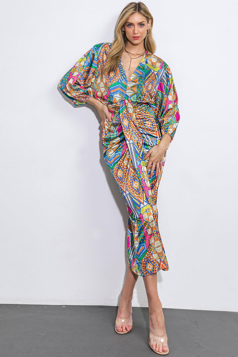 NOTHING'S CHANGED WOVEN MIDI DRESS by Flying Tomato