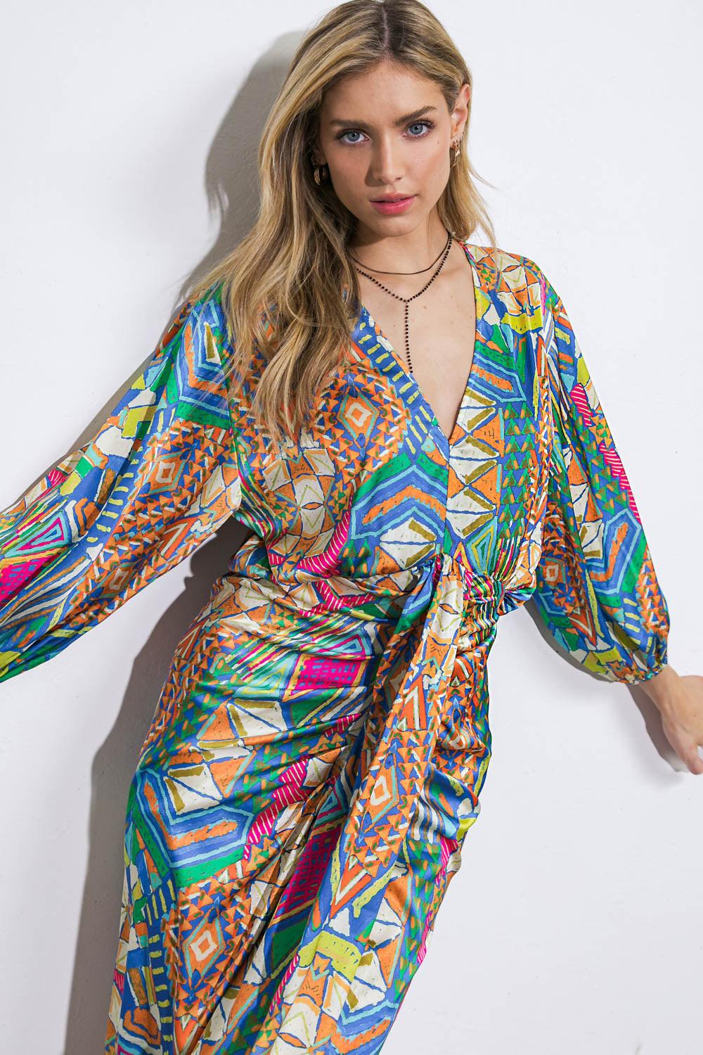 NOTHING'S CHANGED WOVEN MIDI DRESS by Flying Tomato