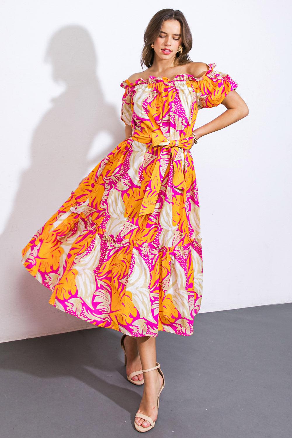 SCENIC OUTINGS WOVEN MINI DRESS by Flying Tomato