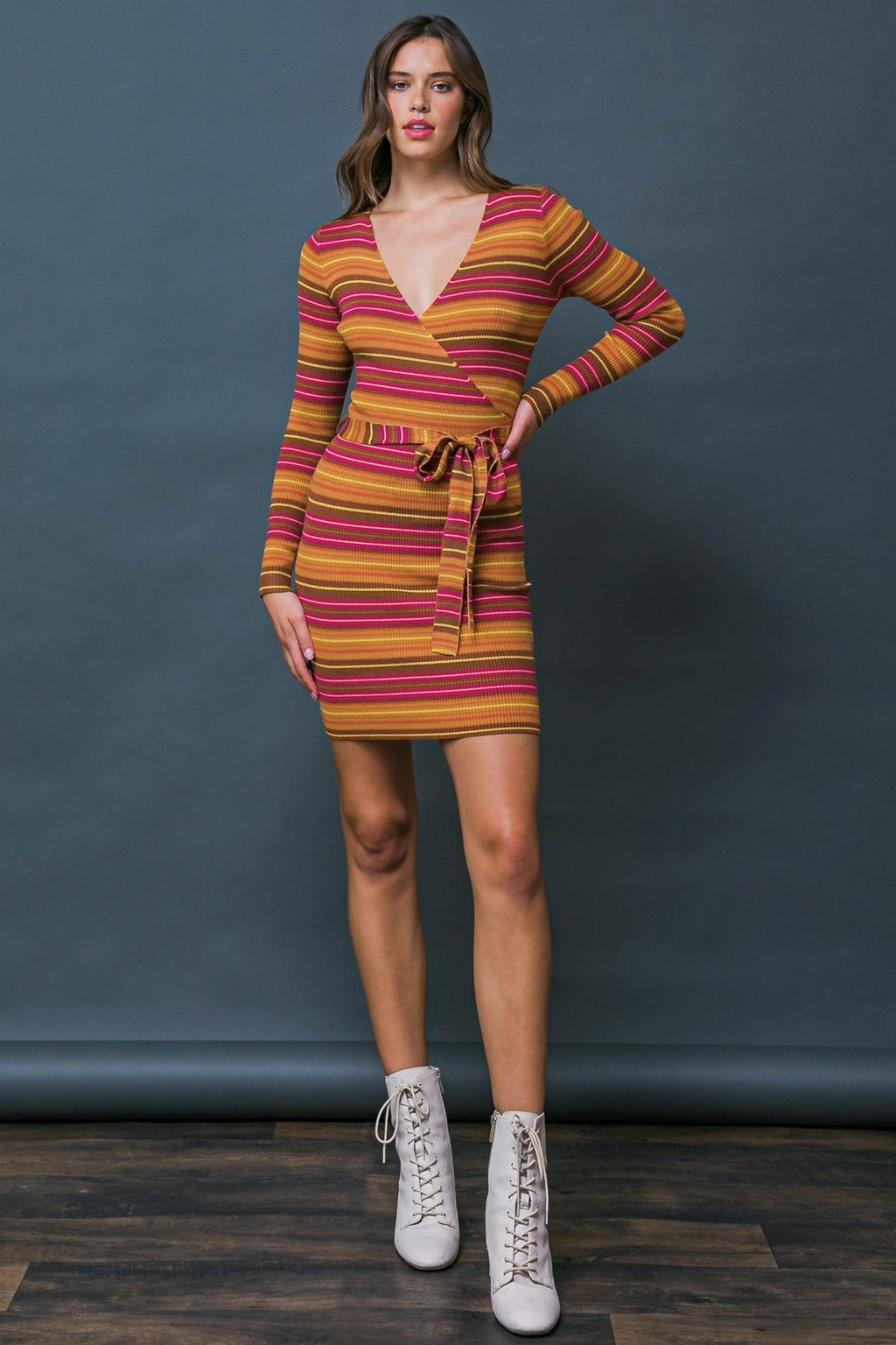 FLIRTATIOUS NATURE SWEATER MIDI DRESS by Flying Tomato