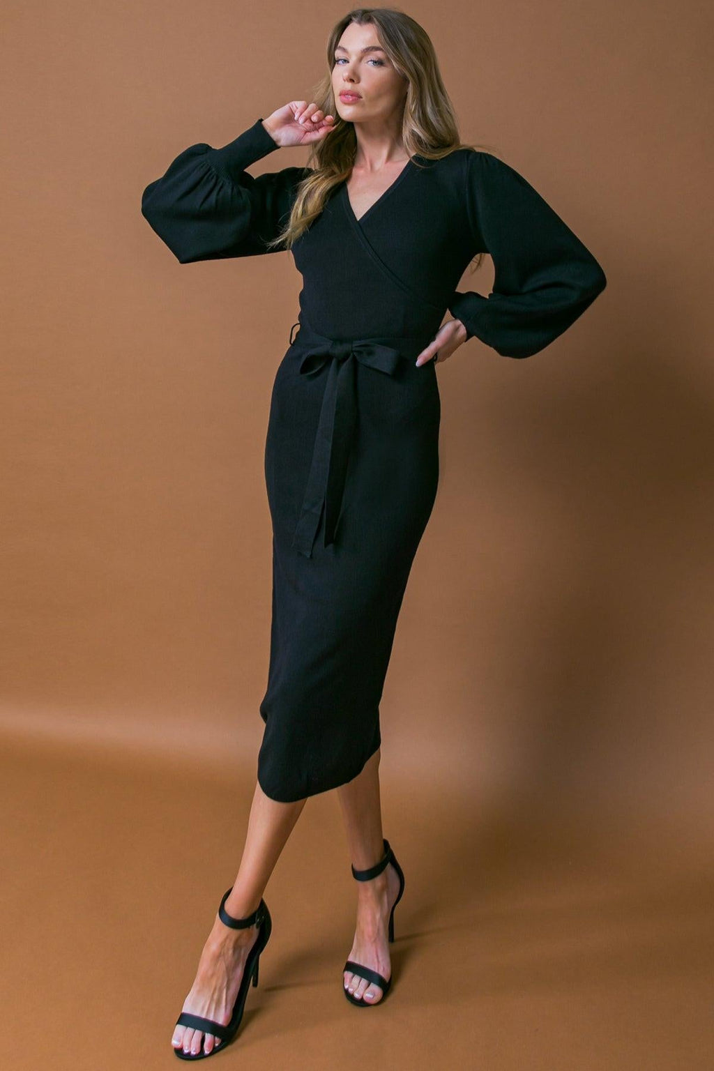 ADORABLE IDEAL SWEATER MIDI DRESS by Flying Tomato