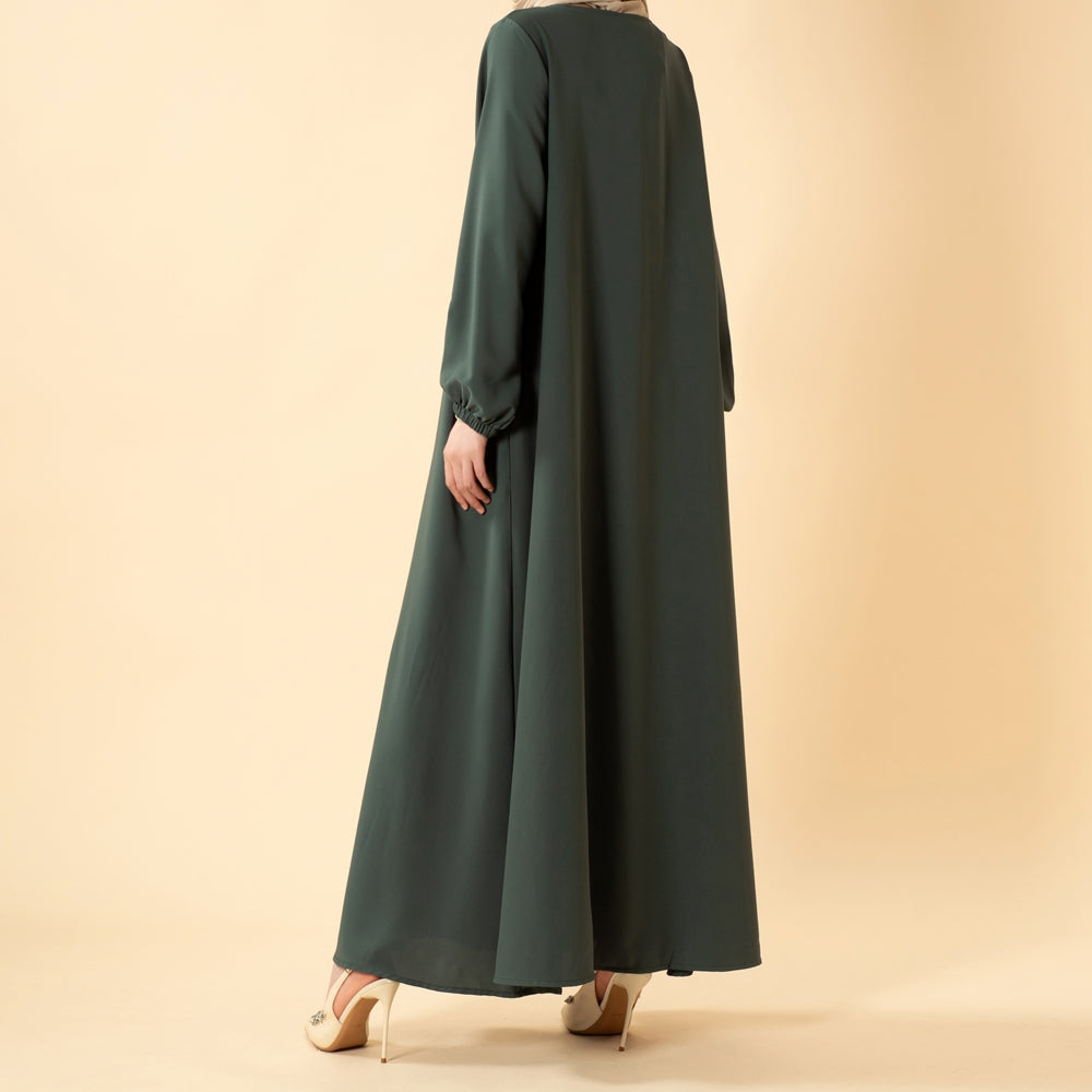 Essential Premium Versatile Pockets Umbrella Cut Abaya (MA113) by Mariam's Collection