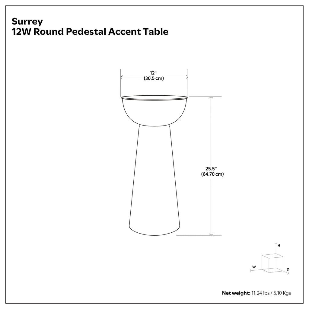 Surrey - Side Table - Antique Gold by Unique Piece Furniture