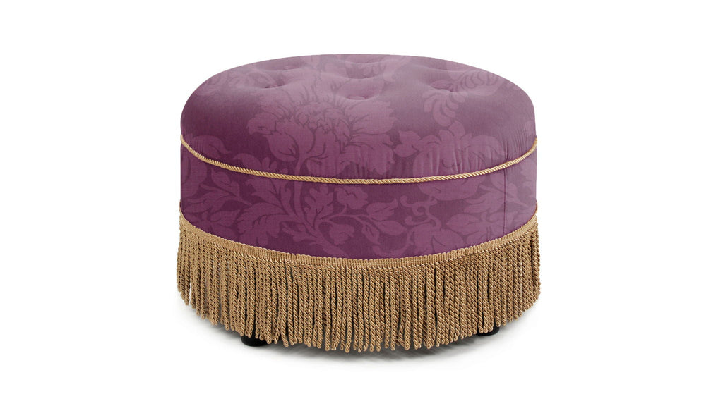 Yolanda - Luxurious Upholstery Round Upholstered Accent Ottoman by Unique Piece Furniture