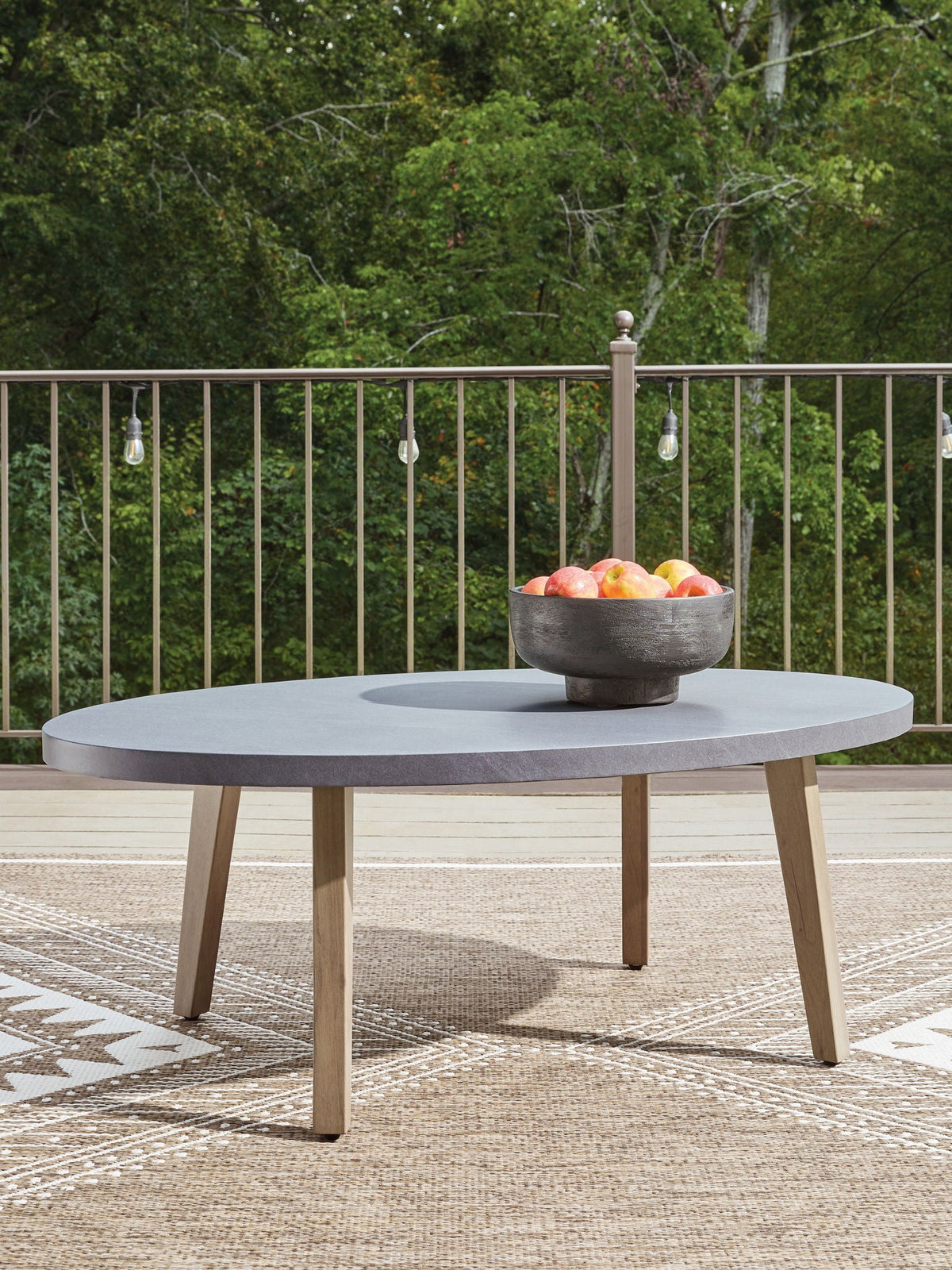 Harmony Headlands - Oval Cocktail Table - Natural / Gray by Unique Piece Furniture