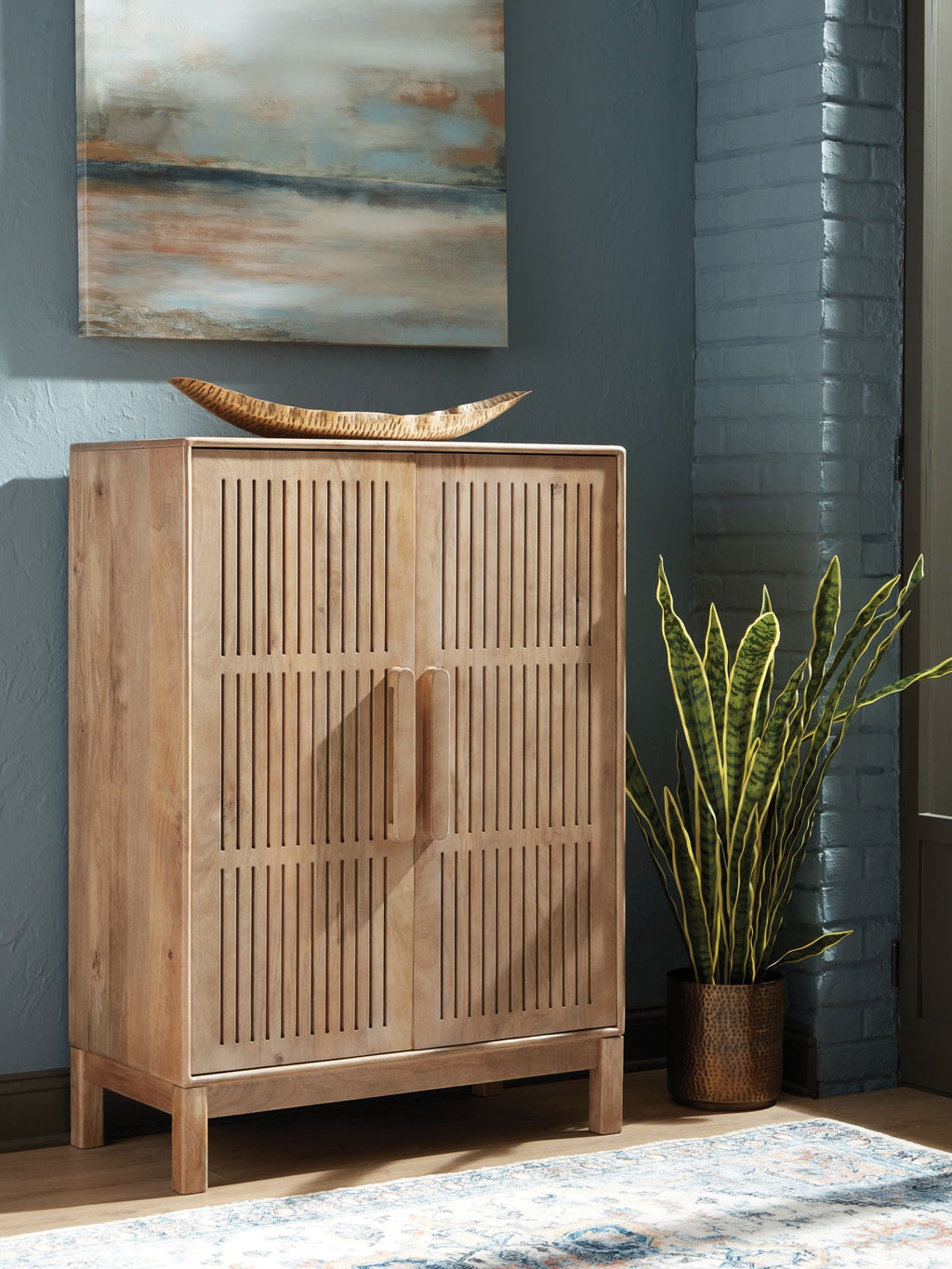 Pellamour - Bar Cabinet - Natural Brown by Unique Piece Furniture