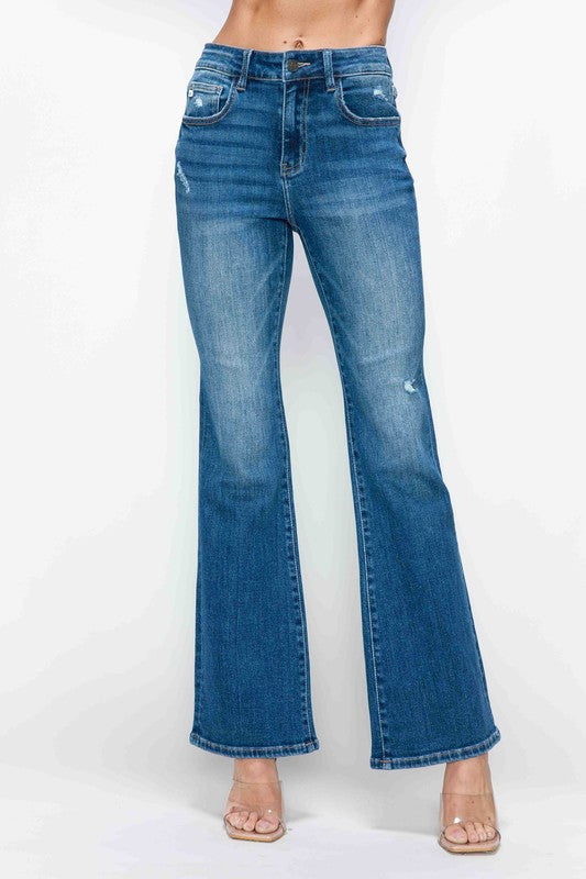 bytos Full Size High Rise Bootcut Jeans with Pockets by Wild and Free Boutique