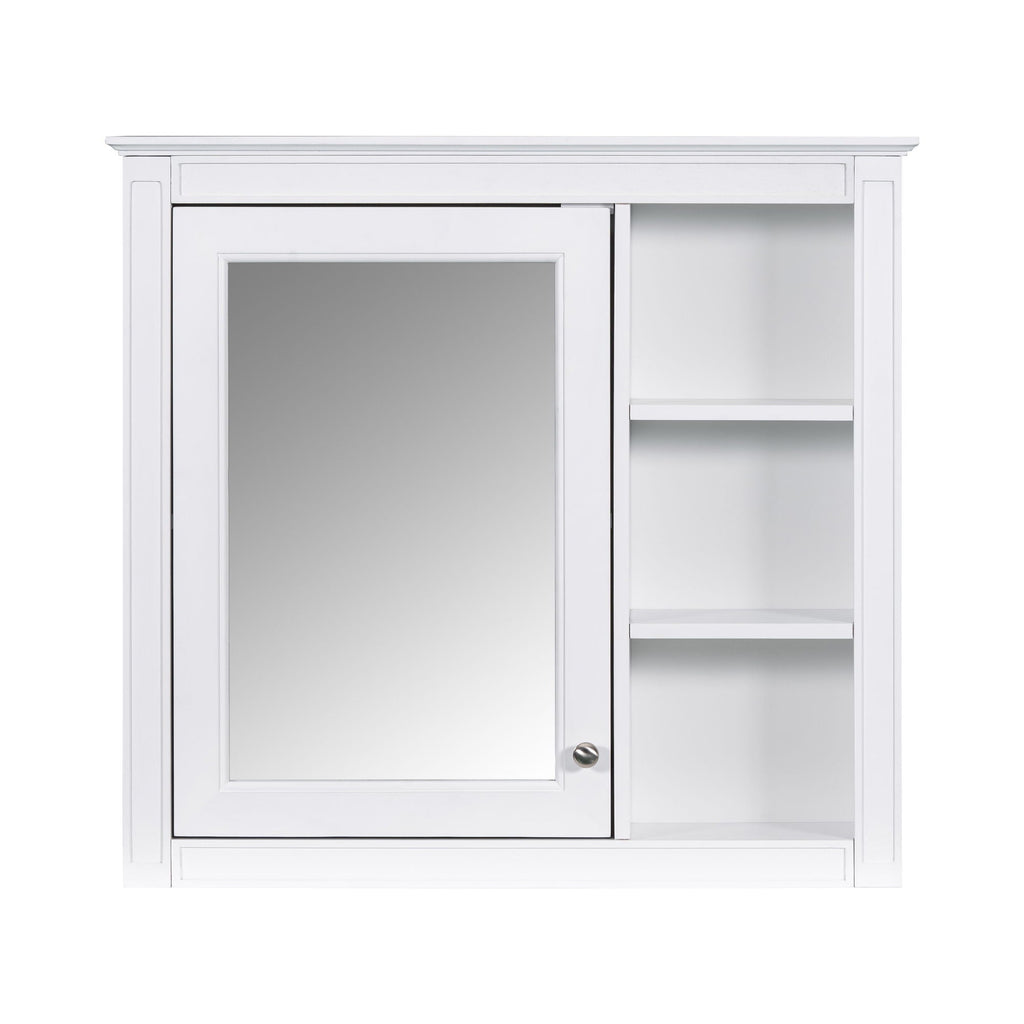 Wall Mounted Medicine Cabinet With Mirror And 3 Open Shelves by Unique Piece Furniture