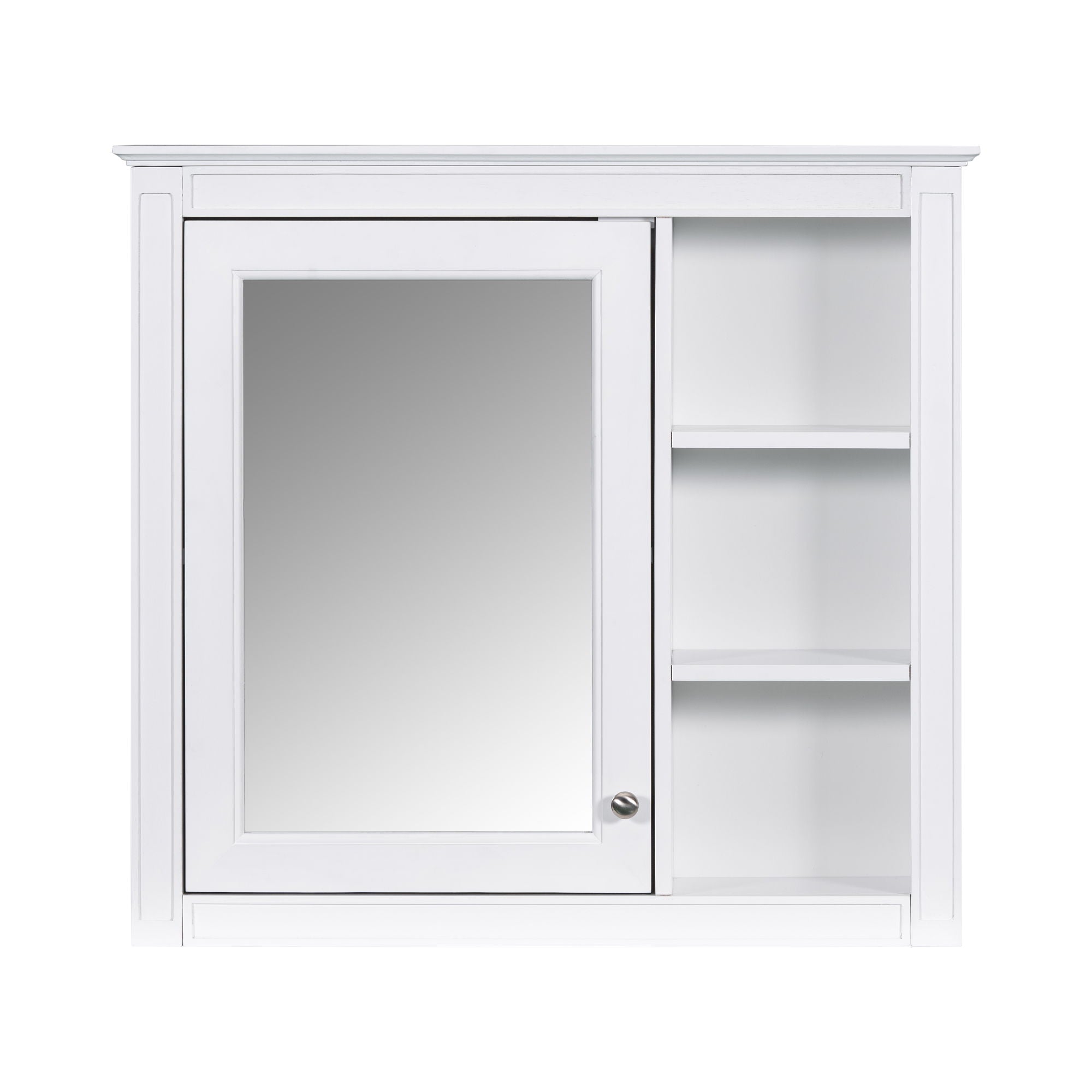 Wall Mounted Medicine Cabinet With Mirror And 3 Open Shelves by Unique Piece Furniture