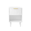 Nightstand With 1 Drawer And Open Shelf - White by Unique Piece Furniture