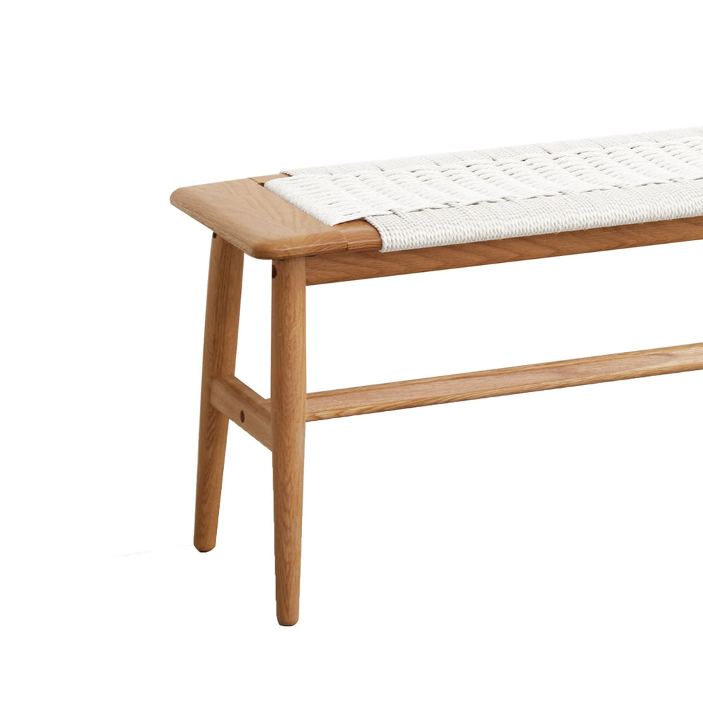 Design Dining Bench Bed Bench For Bedroom - White / Natural Oak by Unique Piece Furniture