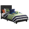Dorian Faux Leather Upholstered Twin Panel Bed Black by Unique Piece Furniture