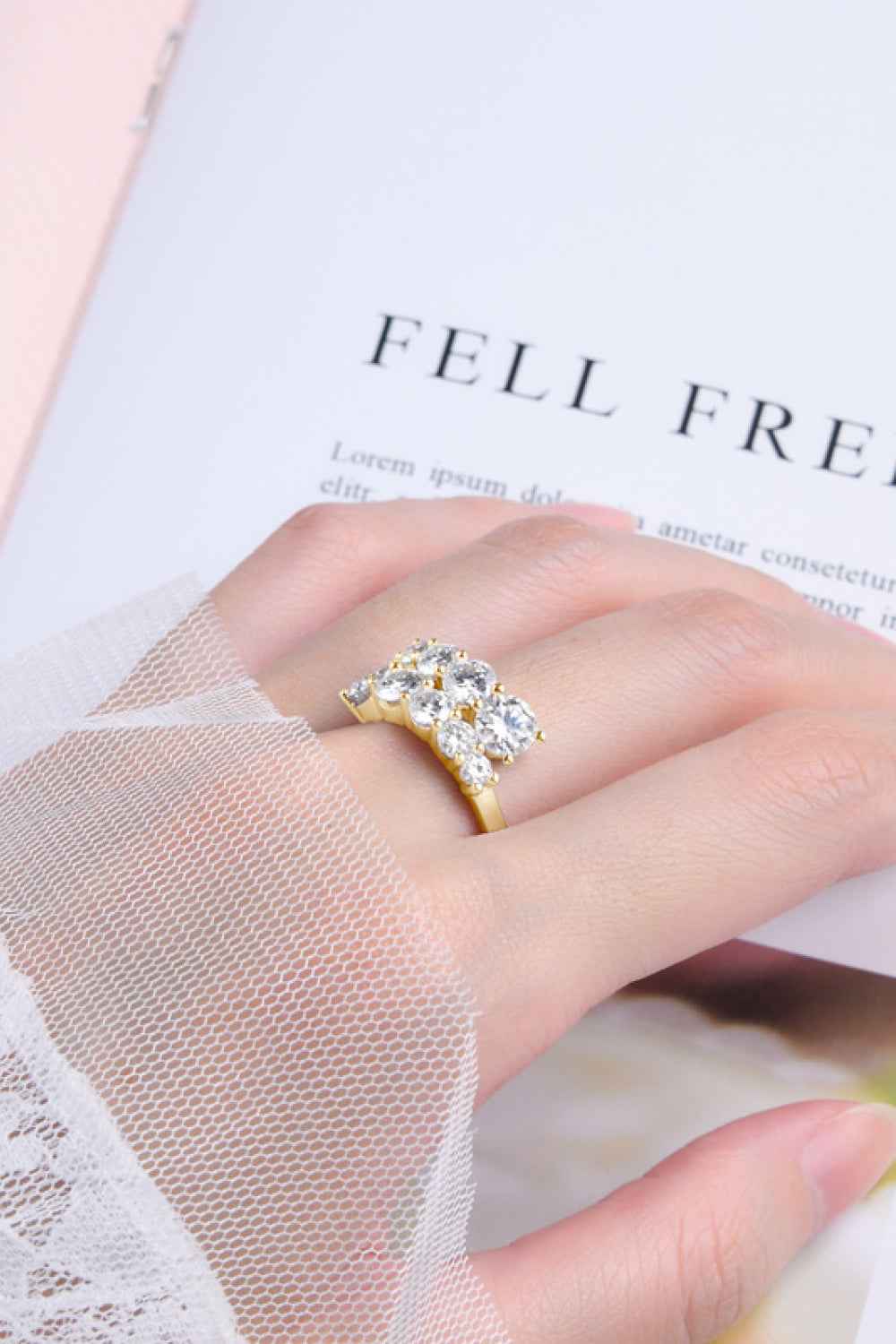 Adored Moissanite 925 Sterling Silver Ring by Wild and Free Boutique