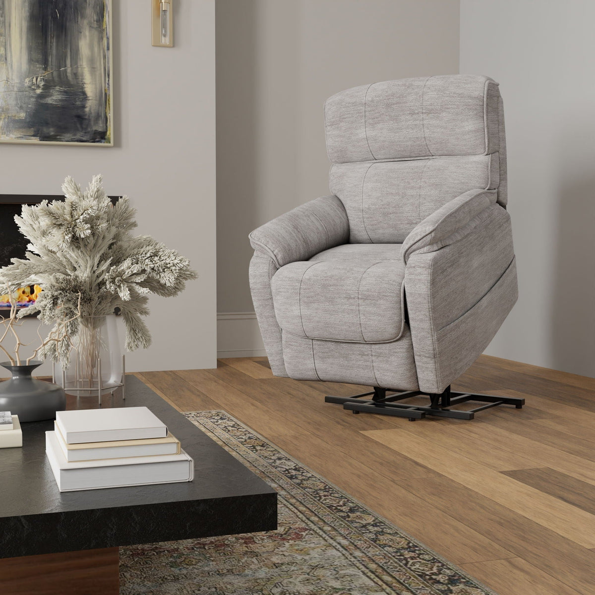 Lucie - Fabric Power Lift Chair - Gray by Unique Piece Furniture