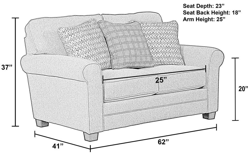 Lewiston - Loveseat - Cement by Unique Piece Furniture