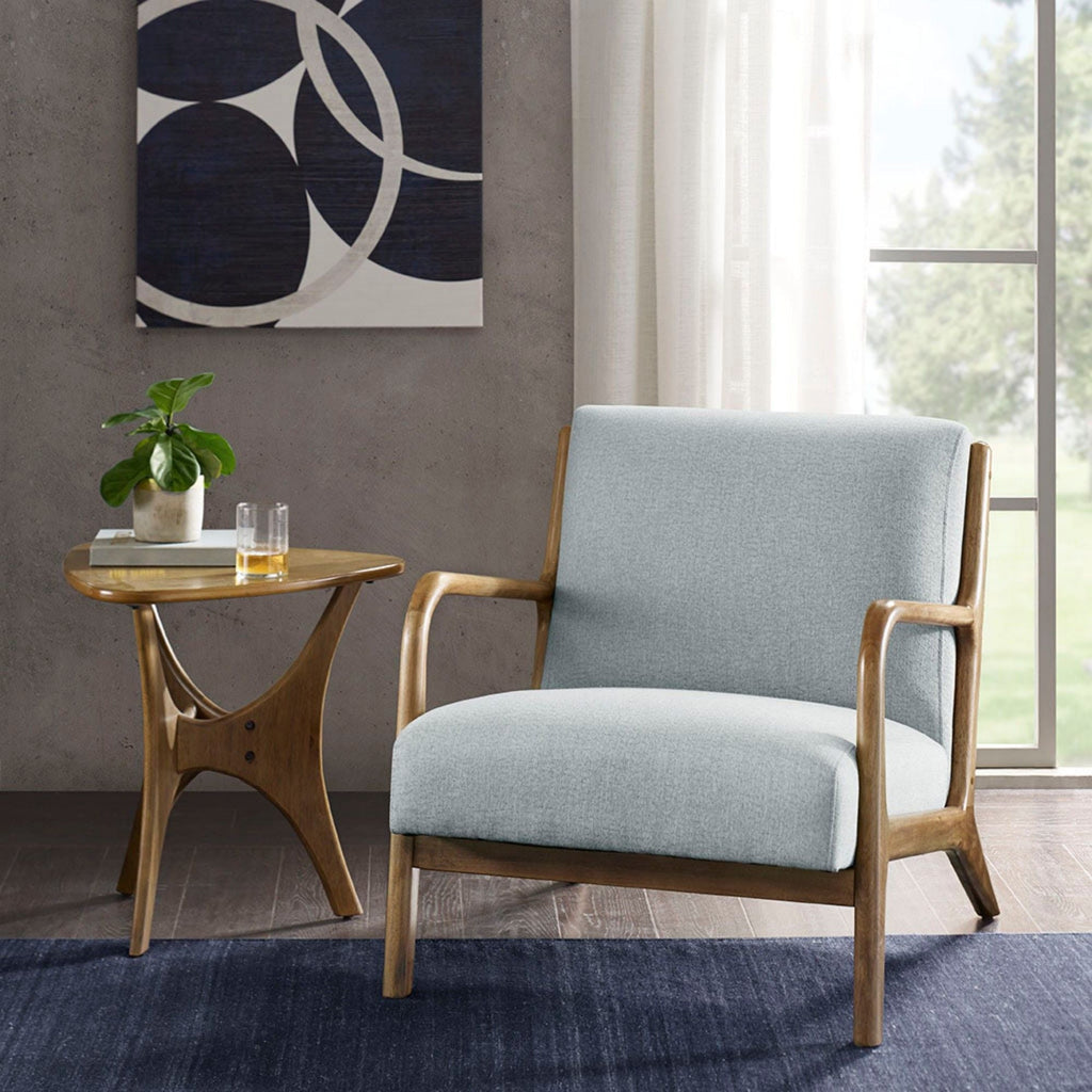 Mid-Century Style Lounge Chair With Upholstered Seat by Unique Piece Furniture