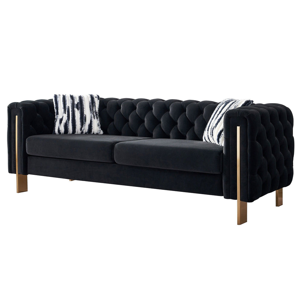 Chesterfield - Modern Tufted Living Room Sofa, 84.25''W Couch by Unique Piece Furniture