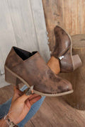 Coffee Suede Casual Ankle Boots by Wild and Free Boutique