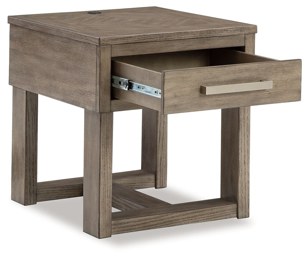 Loyaska - Rectangular End Table - Grayish Brown by Unique Piece Furniture