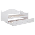 Julie Ann Wood Twin Daybed with Trundle White by Unique Piece Furniture
