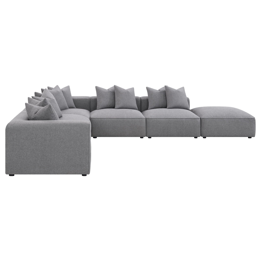 Jennifer 6-piece Upholstered Modular Sectional Grey by Unique Piece Furniture