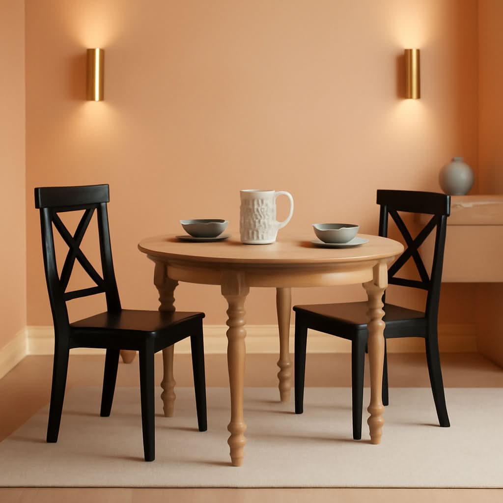 Black Cross Back Dining Chair Pair For Dining Room by ShipItFurniture