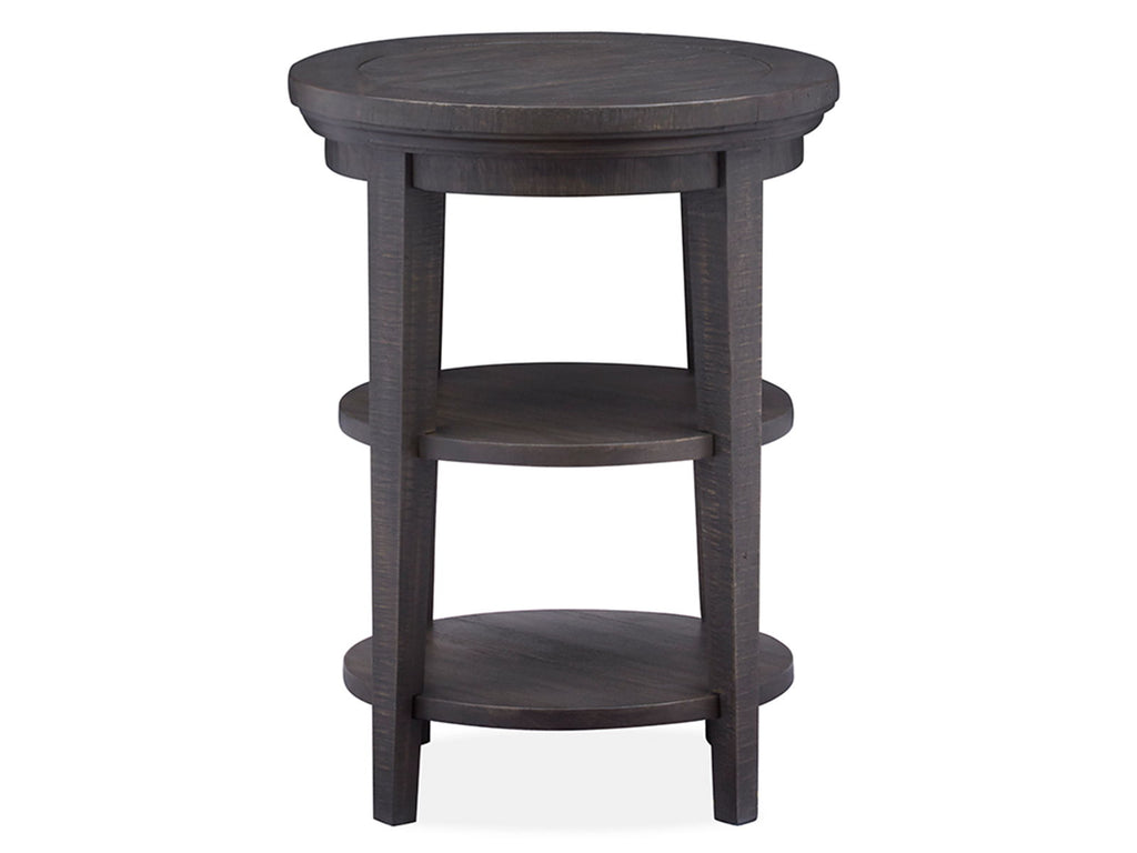 Westley Falls - Round Accent End Table - Graphite by Unique Piece Furniture