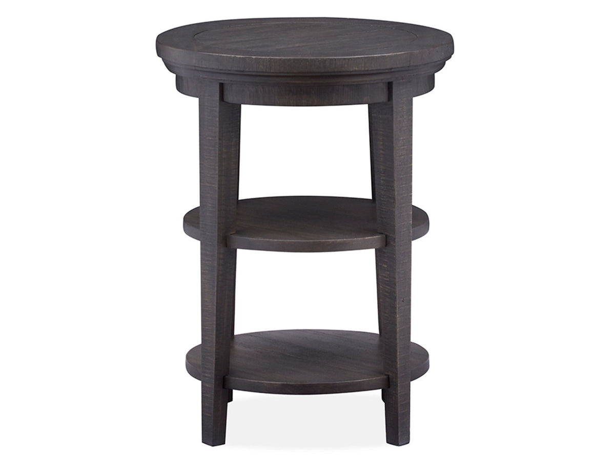 Westley Falls - Round Accent End Table - Graphite by Unique Piece Furniture
