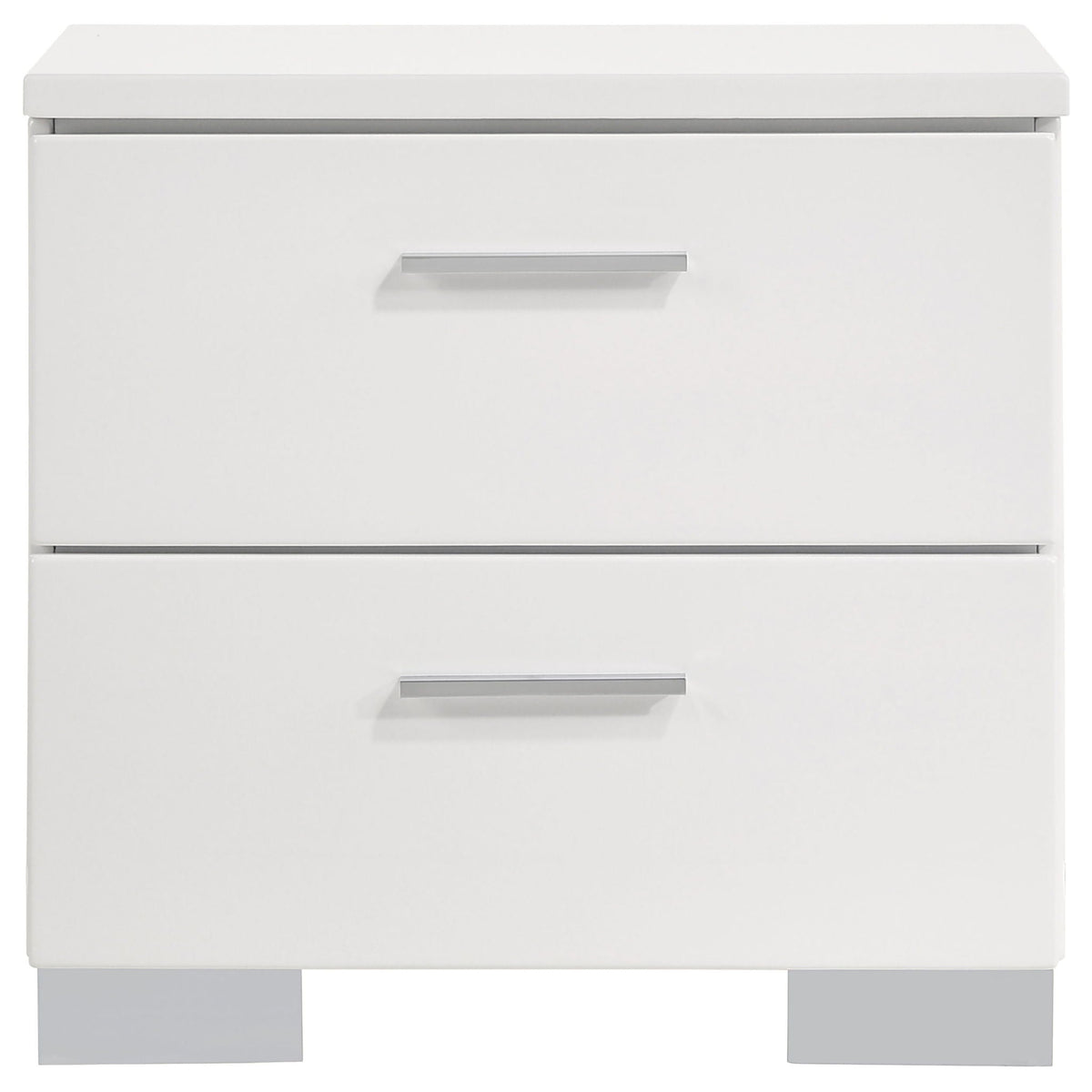 Felicity 2-drawer Nightstand White High Gloss by Unique Piece Furniture