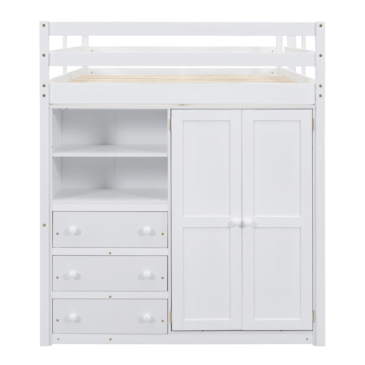 Loft Bed With Built In Wardrobe, Shelves And Drawers by Unique Piece Furniture