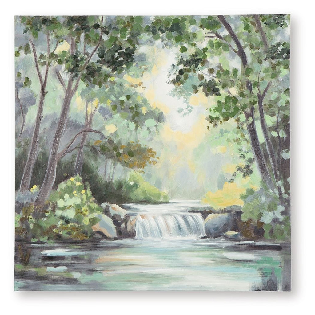 Evermaddick - Wall Art - Green / Gray / White by Unique Piece Furniture