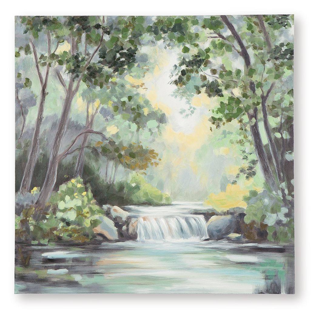 Evermaddick - Wall Art - Green / Gray / White by Unique Piece Furniture
