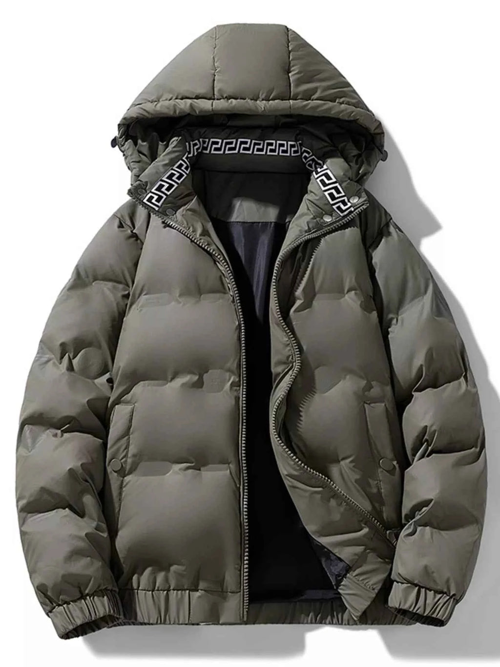 Men's Plus Size Hooded Padded Winter Coat by Simply Love