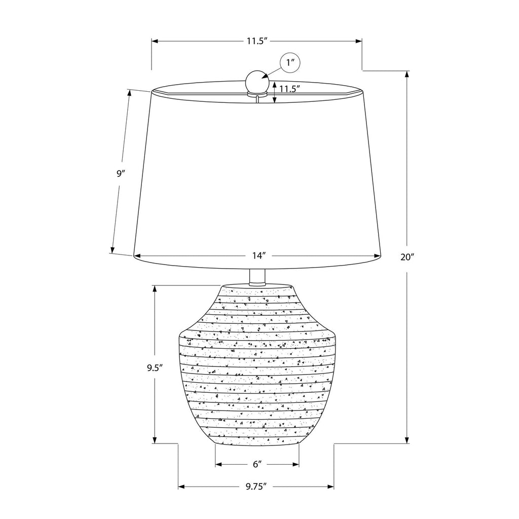 Modern Lighting, Table Lamp, Concrete - Cream by Unique Piece Furniture