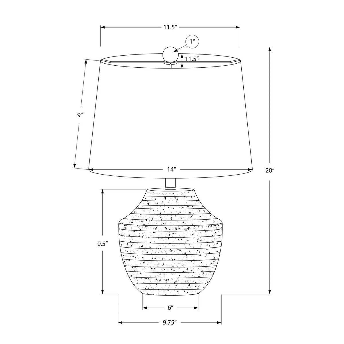 Modern Lighting, Table Lamp, Concrete - Cream by Unique Piece Furniture